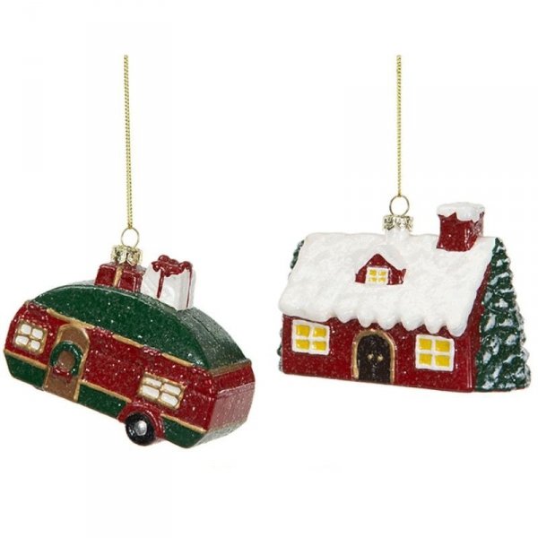 Bombka / zawieszka na choinkę - Vintage Christmas Home - komplet 2 szt.