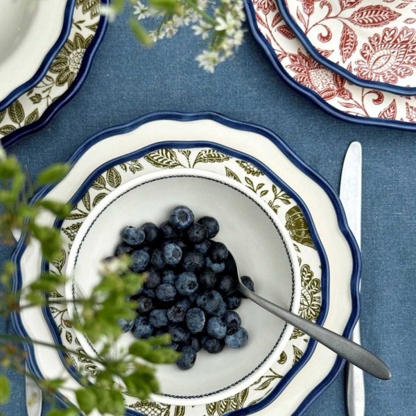 Laura Ashley Hedingham Blue Terra - talerze śniadaniowe 21 cm - 2 szt.