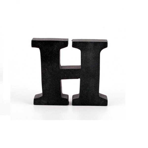 Litera ozdobna mała - H - czarna