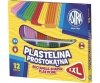 Plastelina szkolna dla dzieci zestaw 12 kolorów prostokątna 303117001 ASTRA