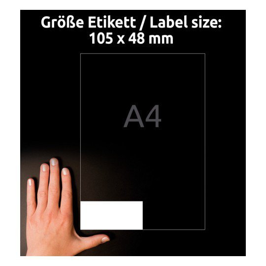 Etykiety białe 105x48mm (10arkuszy=120etykiet) 3424-10 AVERY ZWECKFORM