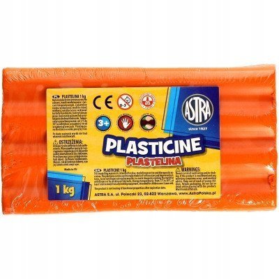 Plastelina szkolna dla dzieci 1kg pomarańczowa 303111005 ASTRA