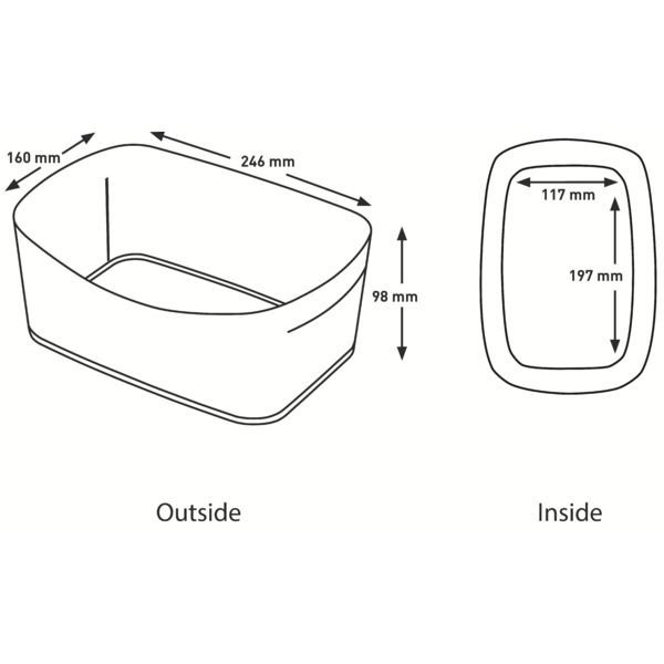 Pojemnik bez pokrywki MyBox, biało-żółty 52571016