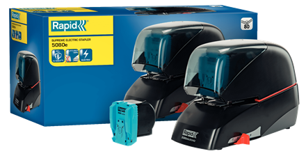 Zszywacz elektryczny Supreme 5080e czarny 80 kartek RAPID 20993410