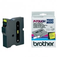 Brother taśma do drukarek etykiet, TX-651, czarny druk/żółty podkład, laminowane, 8m, 24mm