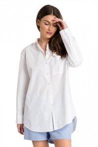 LaLupa LA079 Koszula klasyczna do spania i na dzień - biała