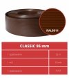 Taśma ogrodzeniowa 52mb Thermoplast® CLASSIC LINE 9,5cm BRĄZ
