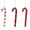 Eleganckie Ozdoby Świąteczne Czerwono-Zielona Laseczka Cukrowa z Szkła od Kamai Christmas Decoration®