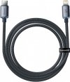 KABEL USB-C / Lightning iPhone Baseus Crystal CAJY000201 1.2m 20W PD Quick Charging CZARNY W OPLOCIE PREMIUM
