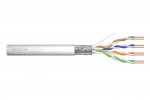Kabel teleinformatyczny instalacyjny DIGITUS kat.5e, F/UTP, Eca, drut, AWG 24/1, PVC, 305m, szary, karton