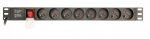 GEMBIRD LISTWA ZASILAJĄCA RACK 19 PDU EG-PDU-014-F 1U, 16A, 8X FRANCUSKIE GNIAZDO, WTYK SCHUKO, KABEL 3M