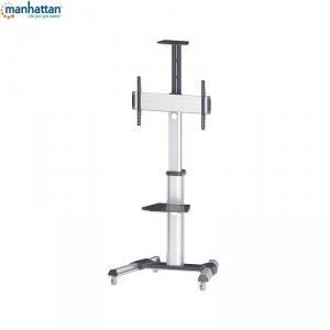 Stojak mobilny LCD/LED Manhattan 37-70, 50kg, regulowany z półką