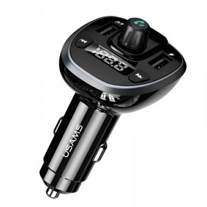 Ładowarka samochodowa Usams C21  z transmiterem FM zestawem głośnomówiącym i MP3 2xUSB 1xmicroSD  3,4A