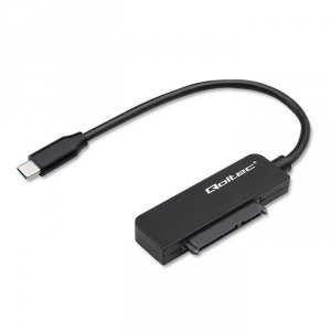 Kabel adapter Qoltec SATA | Przejściówka na dysk SSD HDD 2.5 | USB-C | Super speed 5Gb/s | 2TB