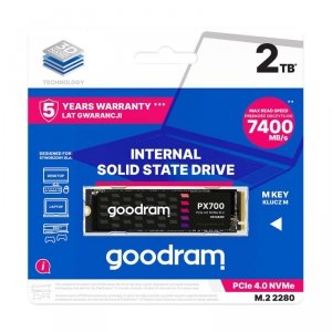 Dysk SSD GOODRAM PX700 2TB PCIe NVMe M.2 2280 (7400/6500 MB/s) RETAIL