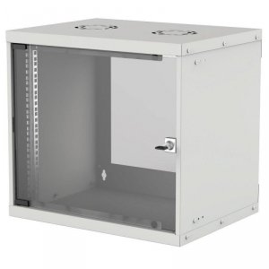 Szafa wisząca Intellinet BASIC, 9U, 540/560, Rack 19, szklane drzwi, FLATPACK, szara