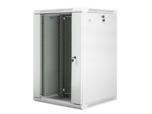 Szafa instalacyjna Rack wisząca 19 18U 600x600 szara Lanberg (flat pack)