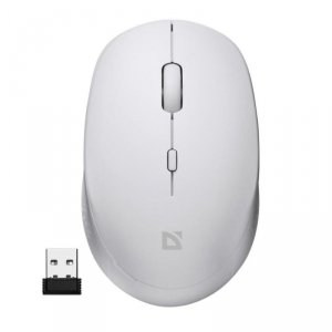 Mysz bezprzewodowa Defender AURIS MB-027 optyczna bezklikowa silent 1600dpi biała