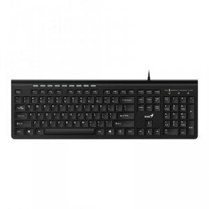 Klawiatura przewodowa Genius Slimstar 230 Offcie black, Full size