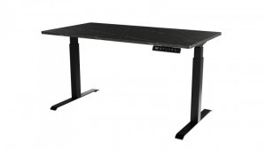 Biurko z el. reg. wys. MOON 150x80 czarny/san sebas