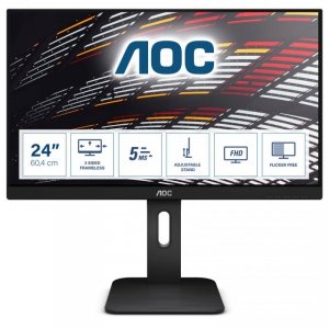Monitor AOC 24P1 (23,8; IPS; FullHD 1920x1080; DisplayPort, HDMI, VGA; kolor czarny)
