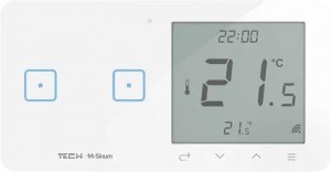 Przewodowy włącznik światła podw. z regulatorem pokojowym biały WSR-02ML Tech Sterowniki
