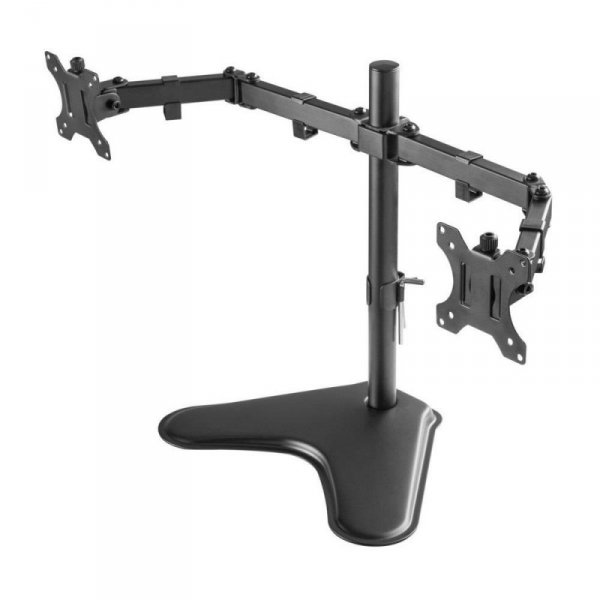 Uchwyt biurkowy Techly na 2 monitory 13&quot;-32&quot; 2x8kg regulowany