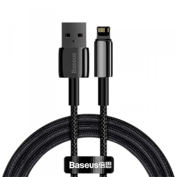 Kabel Baseus Tungsten Gold USB-A - Lightning 2m czarny