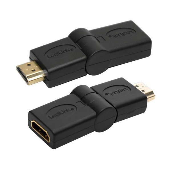 Adapter HDMI LogiLink AH0011 kątowy 180°, HDMI (M)&gt;HDMI (F)