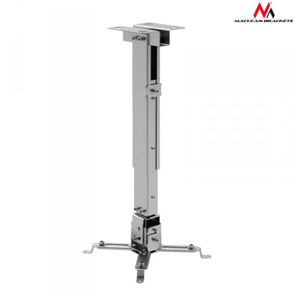 Uchwyt sufitowy Maclean MC-581 do projektora 43-65cm 20kg srebrny