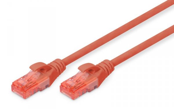 Patchcord DIGITUS UTP kat. 6 10m PVC czerwony