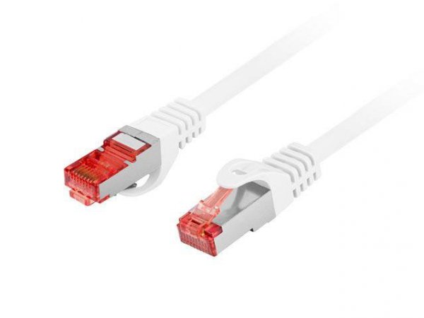 Patchcord Lanberg S/FTP kat.6 10m LSZH CU fluke passed biały