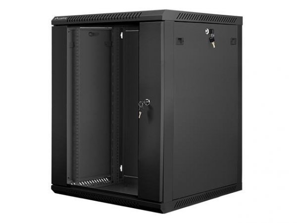 Szafa instalacyjna Rack wisząca 19&quot; 15U 600x600 czarna Lanberg (flat pack)