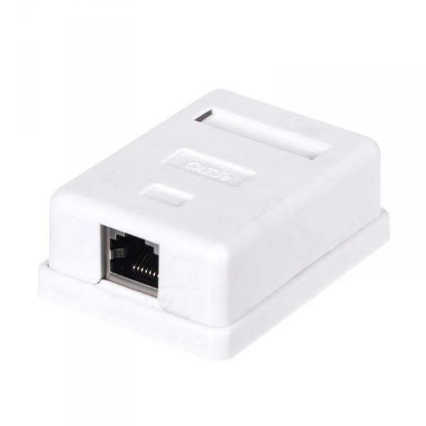 Gniazdo natynkowe kompletne 1xRJ45 8p8c FTP Cat5e LSA Netrack