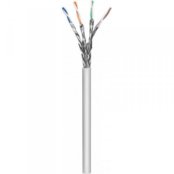 Kabel instalacyjny Techly skrętka Cat6a S/FTP linka, PIMF, 100% Miedź 305m szary