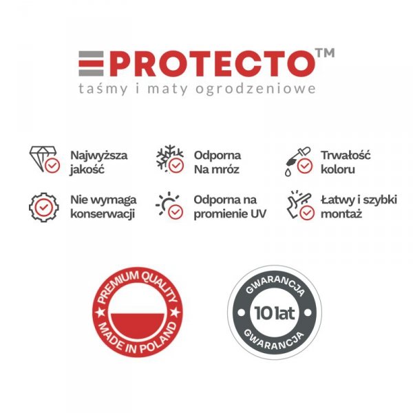 Taśma ogrodzeniowa ROLKA 26mb SMART 19cm PROTECTO™ GRAFIT