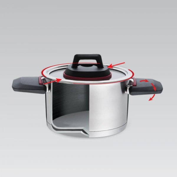 Garnek ze skład.uszami+pokrywka MR-3530-20  3,2L