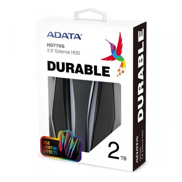 Dysk zewnętrzny HDD ADATA HD770G (2TB; 2.5&quot;; USB 3.2; czarny)