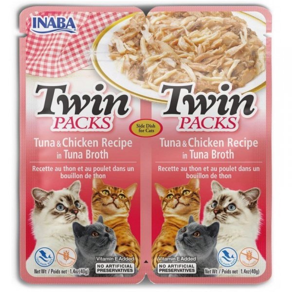 INABA Cat Twin Tuńczyk&Kurczak - Przysmak dla kotów -  2x40g