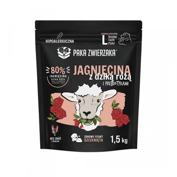 Paka Zwierzaka Seventh Heaven Jagnięcina i dzika róża PUPPY &quot;L&quot;  1,5kg