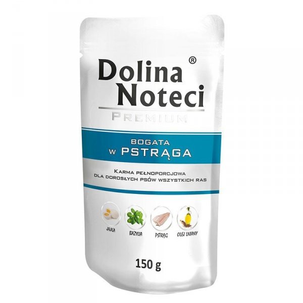 DOLINA NOTECI Premium bogata w pstrąga - mokra karma dla psa - 150g