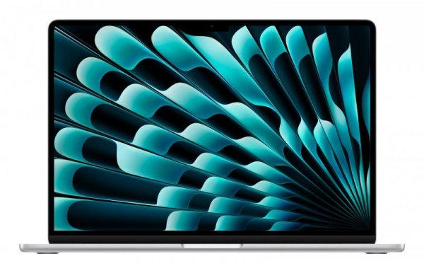 Apple MacBook Air 15,3&quot;Retina 500nit M4 chip with 10-core CPU + 10-core GPU 16GB SSD256 2xTB4 BLKB 1Y Silver