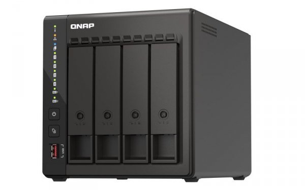 Qnap TS-453E-8G, Tower, 4 x 2.5&quot;/3.5&quot; SATA , Intel Celeron J6412 4C/4T, 8 GB DDR4 onboard not expandable, 2 x 2.5GbE, 
