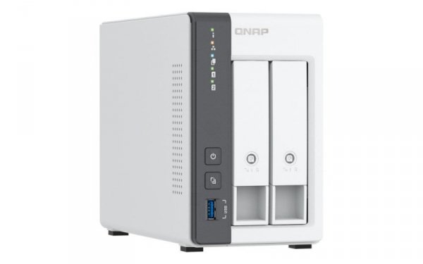 Qnap TS-216G, Tower, 2 x 2.5&quot;/3.5&quot; SATA, ARM 2.0GHz Quad core, 4GB, 1 x 2.5GbE + 1 x GbE, External adapter (PSU)