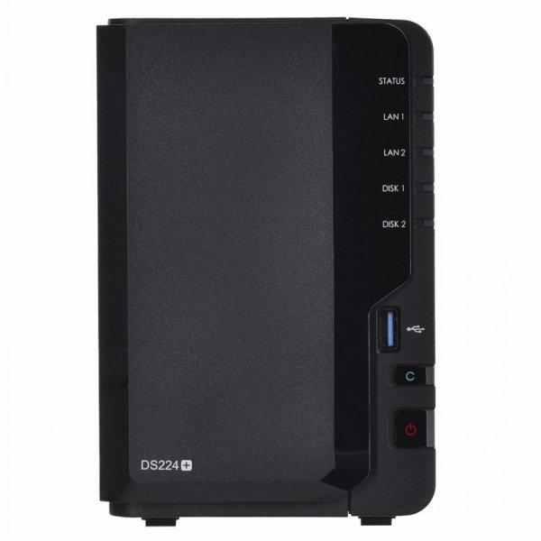 NAS Synology DS224+; Tower; 2x (3.5&quot; SATA HDD); Intel Celeron J4125;,2GB DDR4 (max. 6GB), 2x 1GbE RJ-45