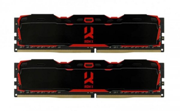 GOODRAM DDR4 16GB PC4-25600 (3200MHz) 16-20-20 DUAL CHANNEL KIT IRDM X BLACK 1024x8