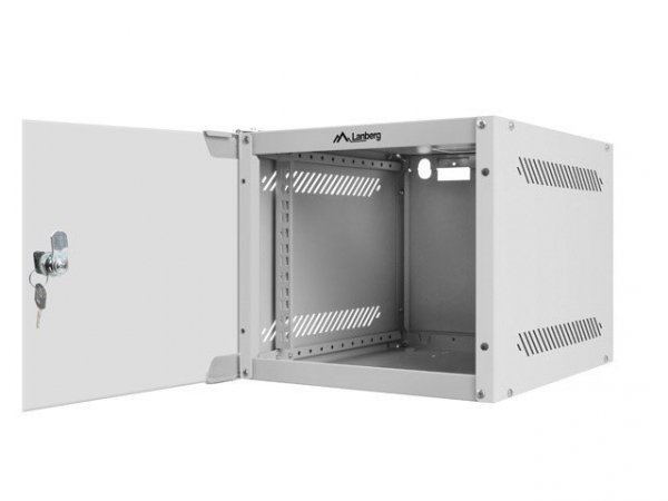 Szafa rack Lanberg WF10-2304-10S (4U; 240mm / 280mm / 310 mm; wisząca; Szklane; 10&quot;; kolor szary)
