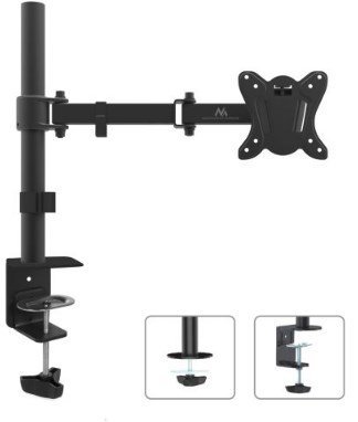 Uchwyt biurkowy do monitora Maclean MC-690 (biurkowy, Obrotowy, Uchylny; 13&quot; - 27&quot;; max. 8kg)