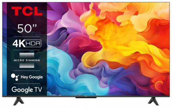 Telewizor TCL 50P655 LED 50&quot; 4K Ultra HD Google TV Dolby Vision DVB-T2 Czarny