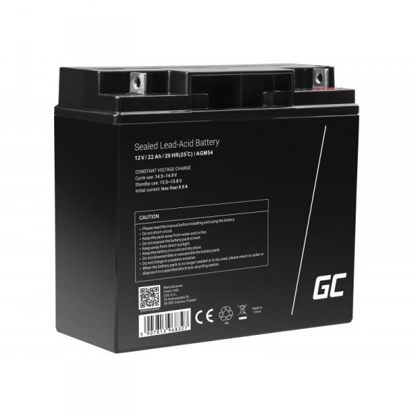 GREEN CELL AKUMULATOR ŻELOWY/AGM AGM54 12V 22AH